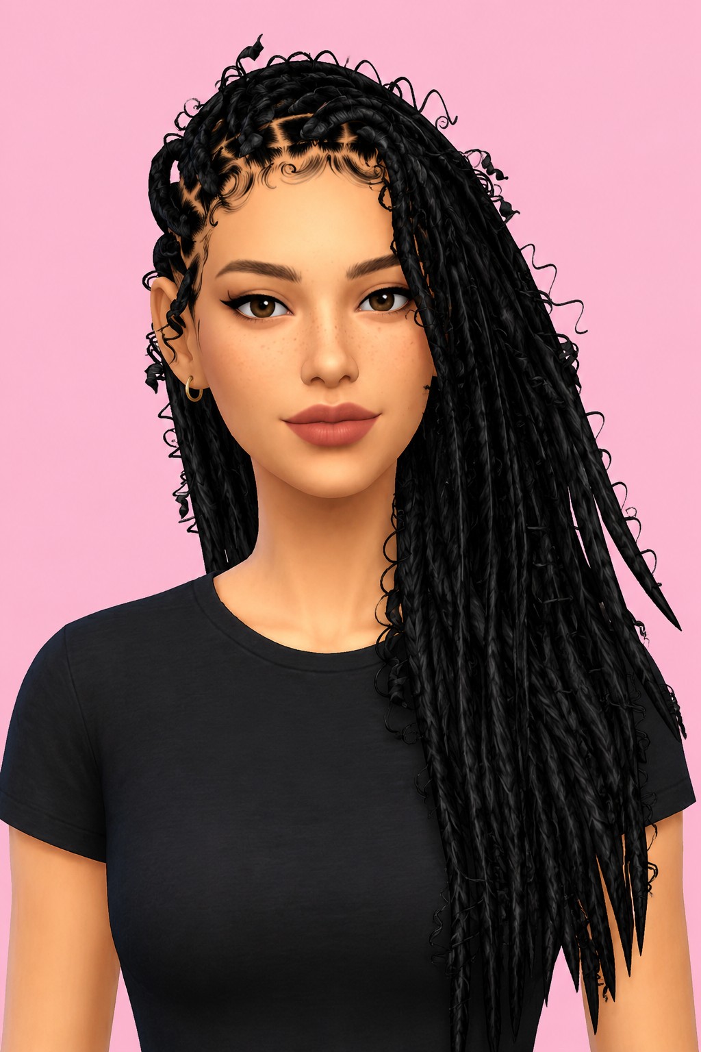 EMY HAIRSTYLE custom content (CC) for Sims 4 by BadddieSims