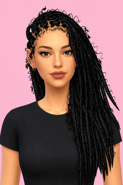 EMY HAIRSTYLE custom content (CC) for Sims 4 by BadddieSims