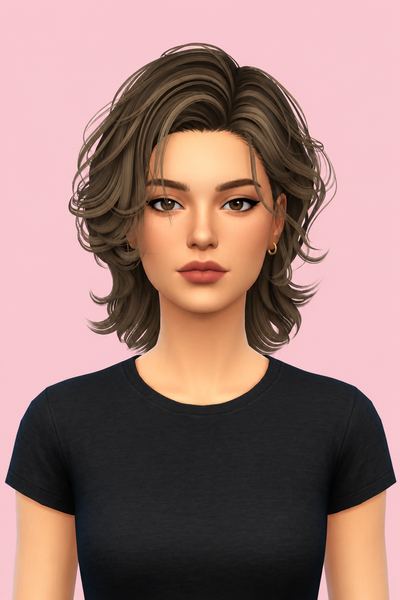 [Hezeh]Hair_No.60 V1 custom content (CC) for Sims 4 by Hezeh