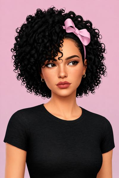 Mya Curly Fro custom content (CC) for Sims 4 by XxBlacksims