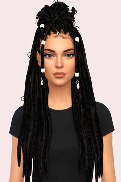 NEYRA HAIRSTYLE custom content (CC) for Sims 4 by BadddieSims