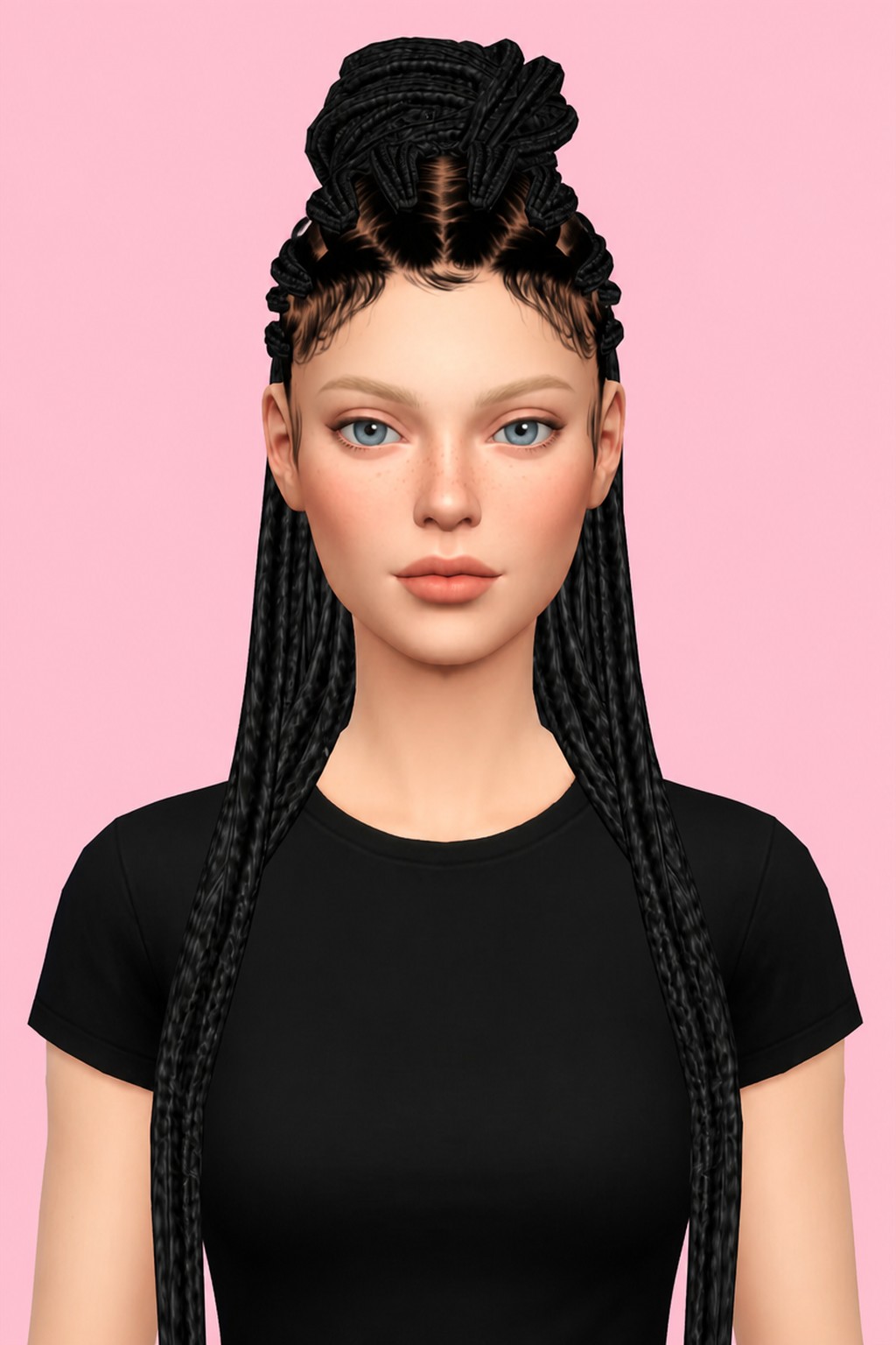 REVA HAIR custom content (CC) for Sims 4 by BadddieSims