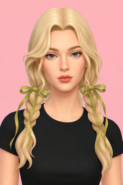 Alice Bow custom content (CC) for Sims 4 by TwistedCat