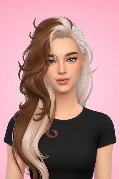 Rhia Hairstyle custom content (CC) for Sims 4 by leahlillith