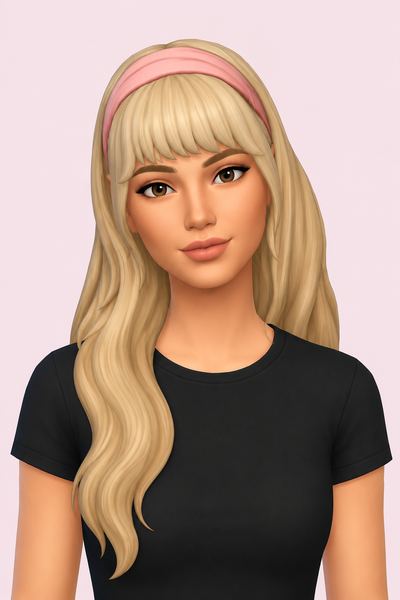 Peach Hair custom content (CC) for Sims 4 by aharris00britney