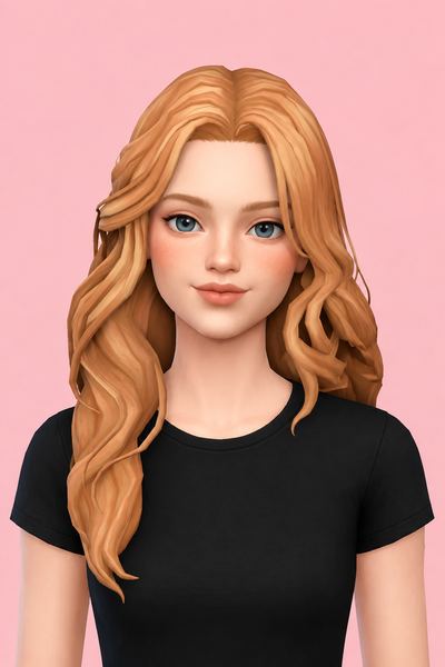 Melania Hair Toddler custom content (CC) for Sims 4 by sunivaa