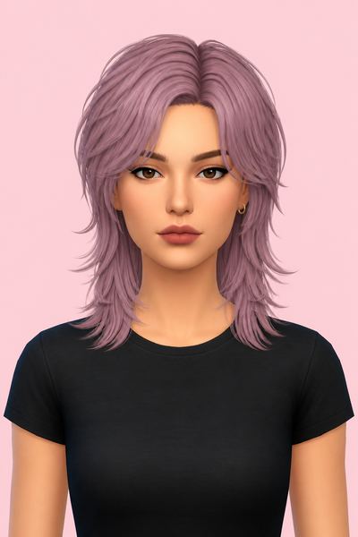 [Hezeh]Hair_No.58 V1 & V2 custom content (CC) for Sims 4 by Hezeh