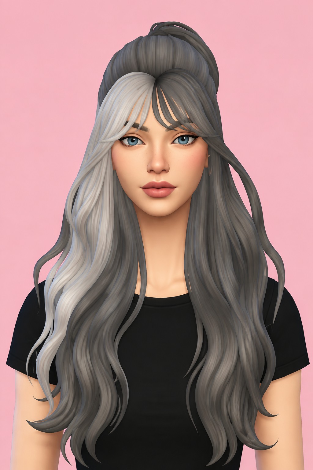 Aiko Hairstyle custom content (CC) for Sims 4 by leahlillith