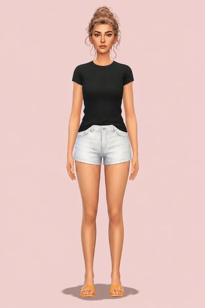 [Hezeh]FHair_No.12 custom content (CC) for Sims 4 by Hezeh