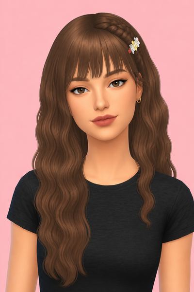 HAIR N1 SWEETIE custom content (CC) for Sims 4 by JINOSIMS
