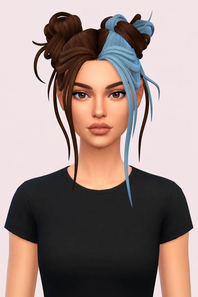 Hattie Hairstyle custom content (CC) for Sims 4 by leahlillith