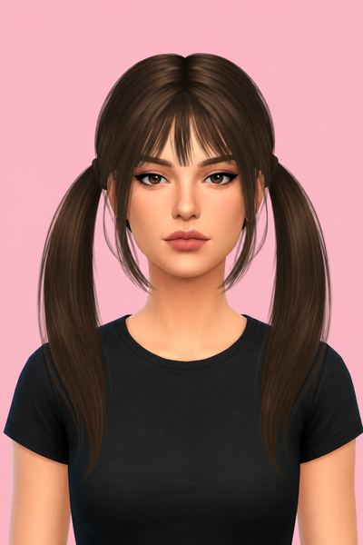 HAIR N28 MARI custom content (CC) for Sims 4 by JINOSIMS
