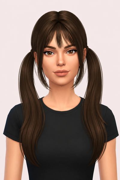HAIR N29 MARI2 custom content (CC) for Sims 4 by JINOSIMS