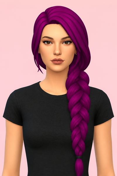 Helen Braided Hair custom content (CC) for Sims 4 by oydis