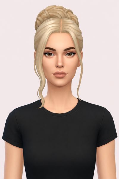 Rosie Bun custom content (CC) for Sims 4 by aharris00britney