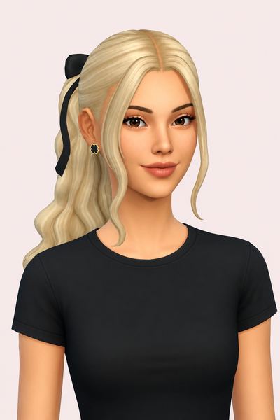 Rosie Ponytail custom content (CC) for Sims 4 by aharris00britney