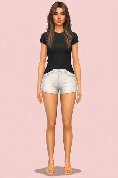 [Hezeh]FHair_No.5 custom content (CC) for Sims 4 by Hezeh