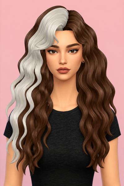 Monet Hairstyle custom content (CC) for Sims 4 by leahlillith