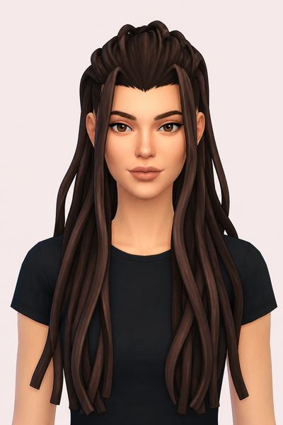 Aki Hair custom content (CC) for Sims 4 by simmandy