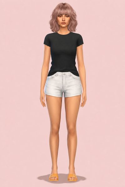 [Hezeh]FHair_No.9 custom content (CC) for Sims 4 by Hezeh