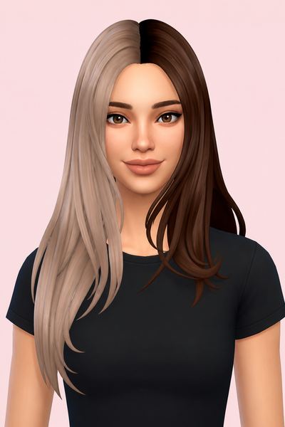 Darra Hairstyle custom content (CC) for Sims 4 by leahlillith