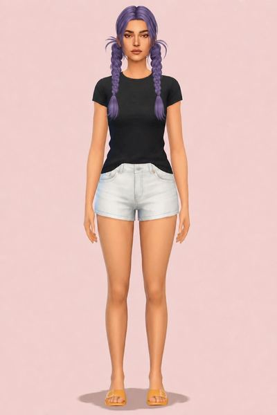 [Hezeh]FHair_No.10 custom content (CC) for Sims 4 by Hezeh