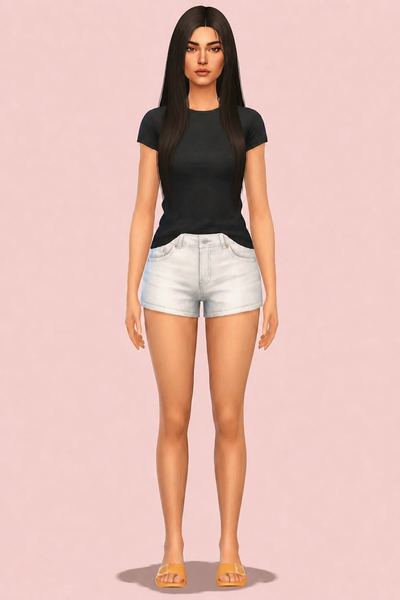 [Hezeh]FHair_No.6 custom content (CC) for Sims 4 by Hezeh