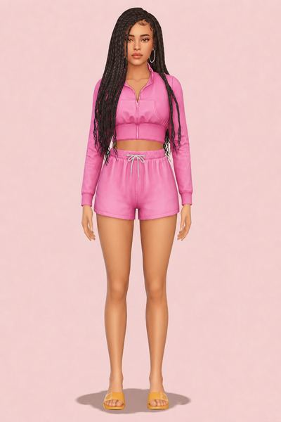 Lizze hairstyle custom content (CC) for Sims 4 by thekunstwollen