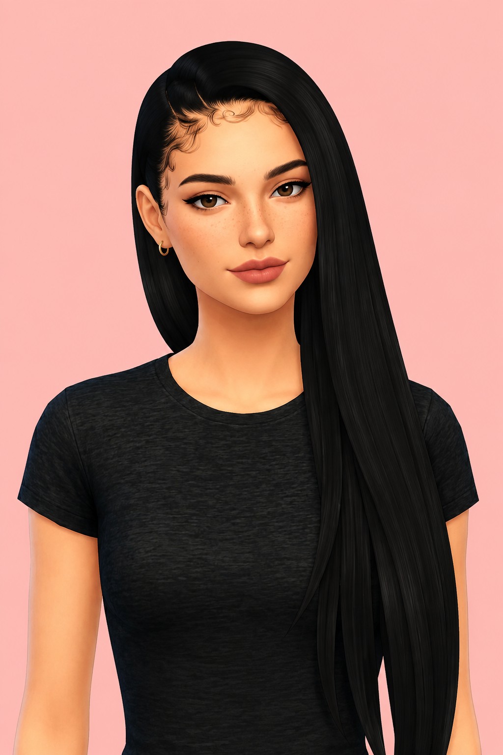 Yara Star Hairstyle custom content (CC) for Sims 4 by BadddieSims