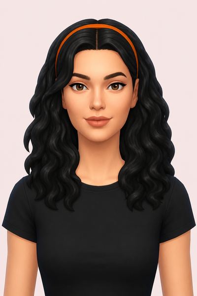 Safiya Hair custom content (CC) for Sims 4 by oakiyo