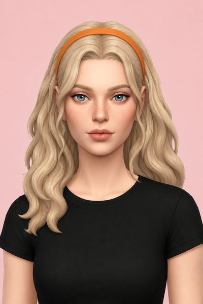 Safiya Hair - Headband Accessory custom content (CC) for Sims 4 by oakiyo