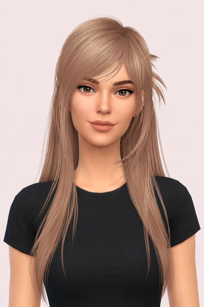 HAIR N42 custom content (CC) for Sims 4 by JINOSIMS