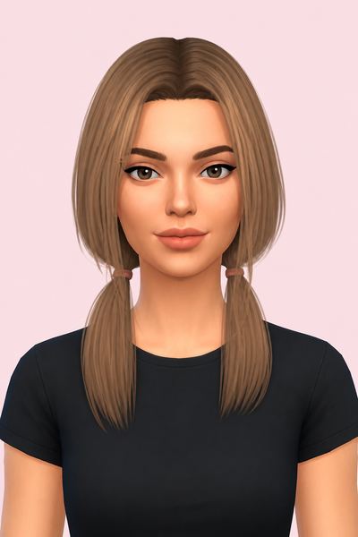 Polina - hairstyle (TSR FREE ACCESS) custom content (CC) for Sims 4 by lexel_sims