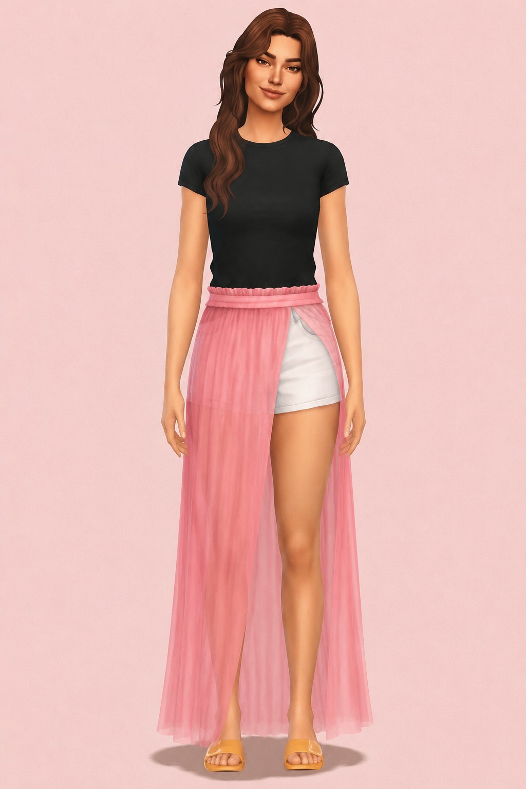Pink Venom Accessory Skirt custom content (CC) for Sims 4 by trillyke