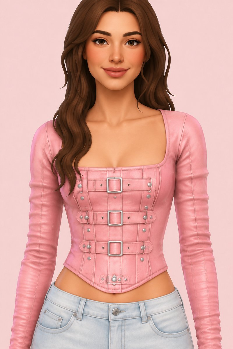 Pink Venom Corset custom content (CC) for Sims 4 by trillyke
