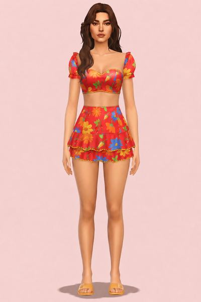 Nabillera Top & Skirt custom content (CC) for Sims 4 by trillyke