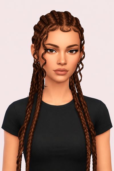 Manon Hair custom content (CC) for Sims 4 by aharris00britney