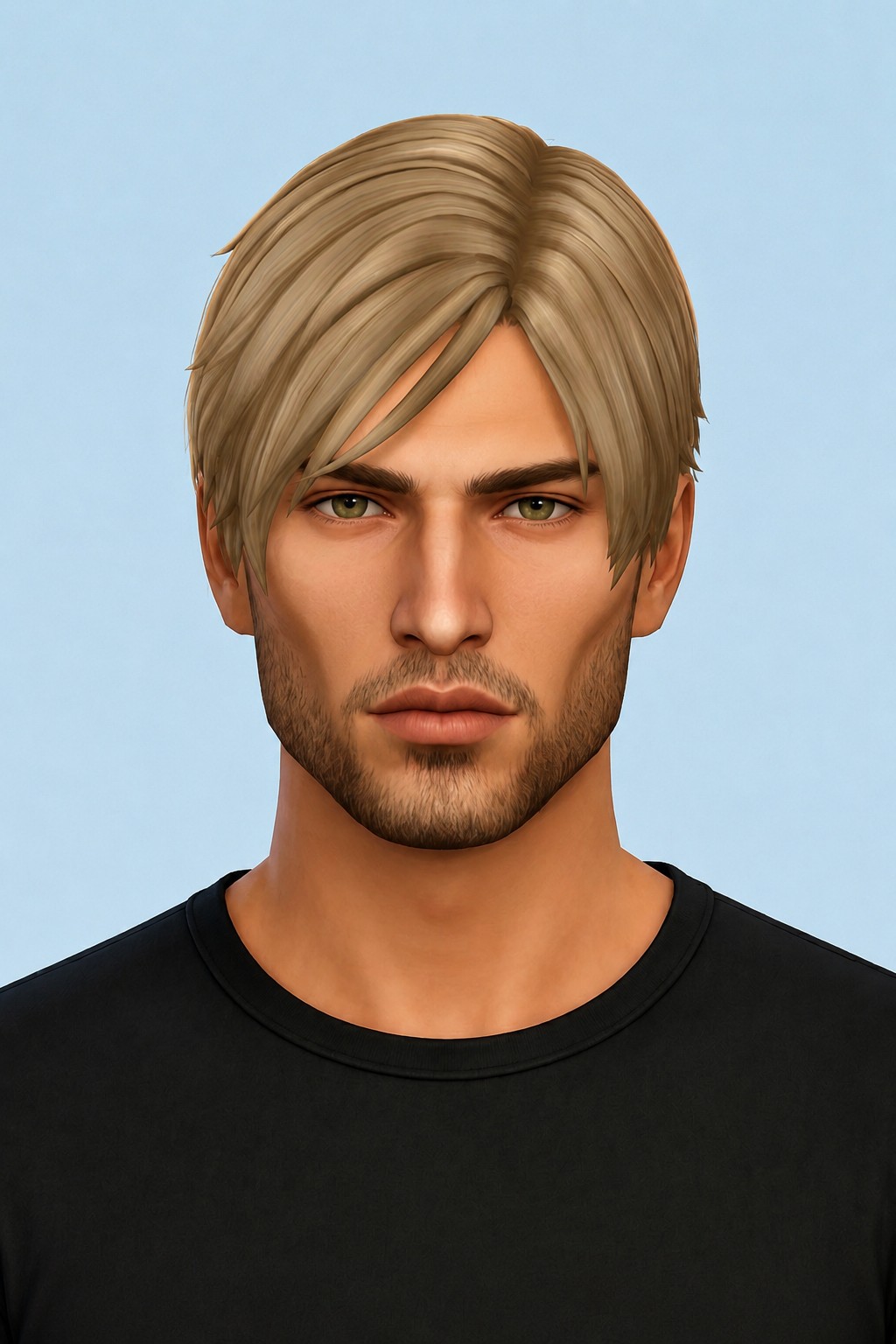 Leon Hair custom content (CC) for Sims 4 by aharris00britney