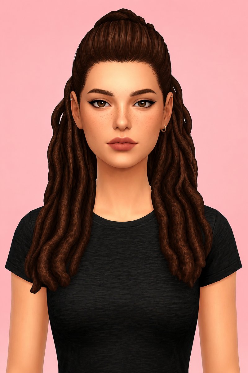 Aaliyah Hair custom content (CC) for Sims 4 by aharris00britney