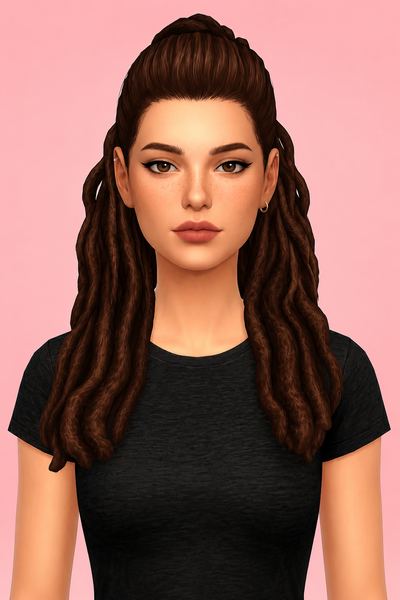 Aaliyah Hair custom content (CC) for Sims 4 by aharris00britney