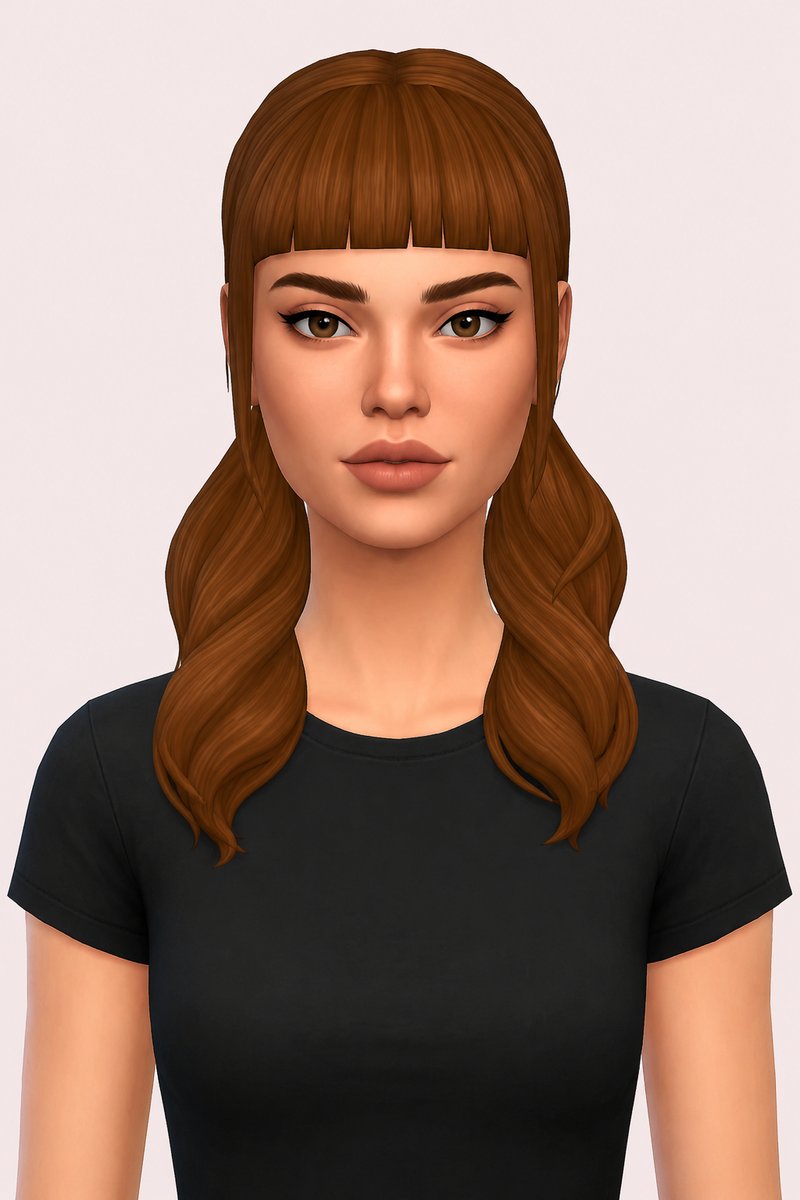 Abella Hair custom content (CC) for Sims 4 by aharris00britney