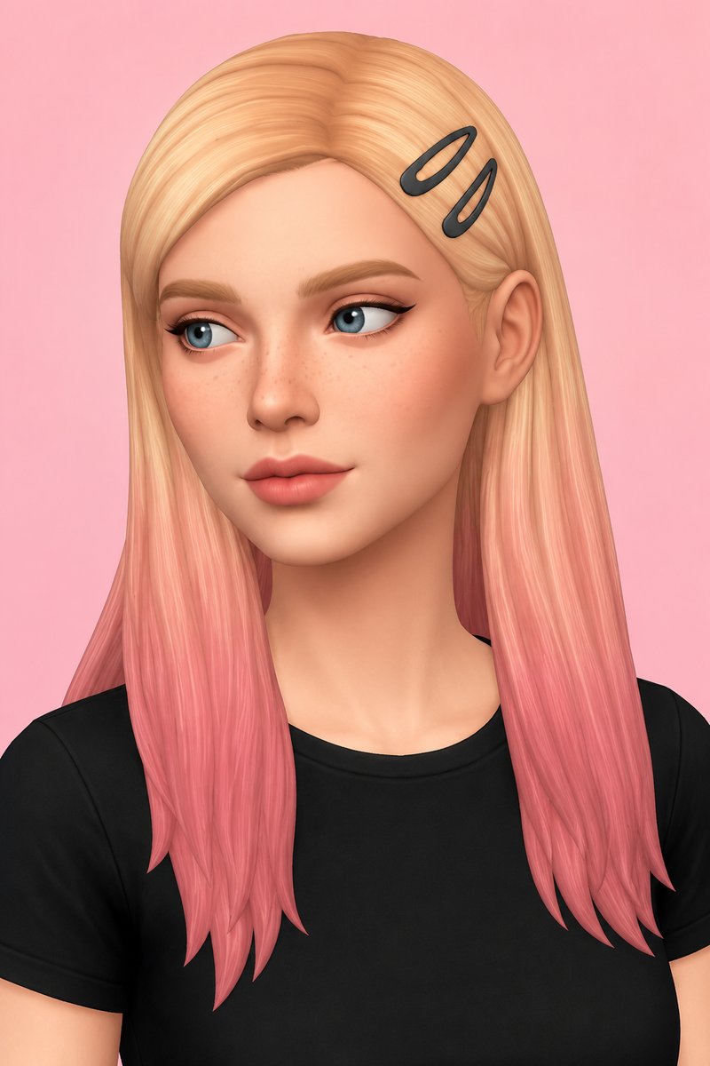 Carrie Hair Snaps custom content (CC) for Sims 4 by aharris00britney