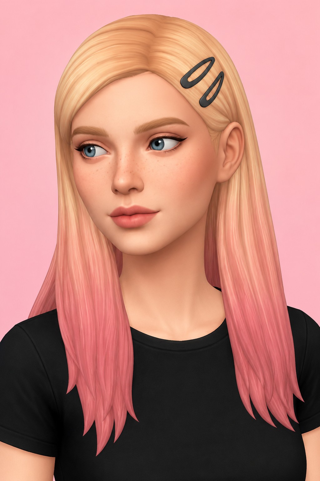 Carrie Hair Snaps custom content (CC) for Sims 4 by aharris00britney