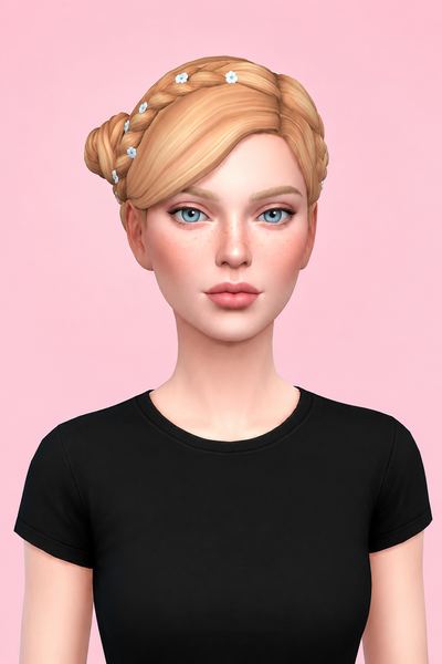 Alyssa Hair custom content (CC) for Sims 4 by aharris00britney