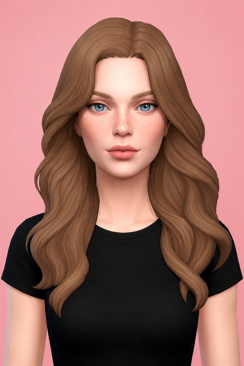 Angèle Hair custom content (CC) for Sims 4 by aharris00britney