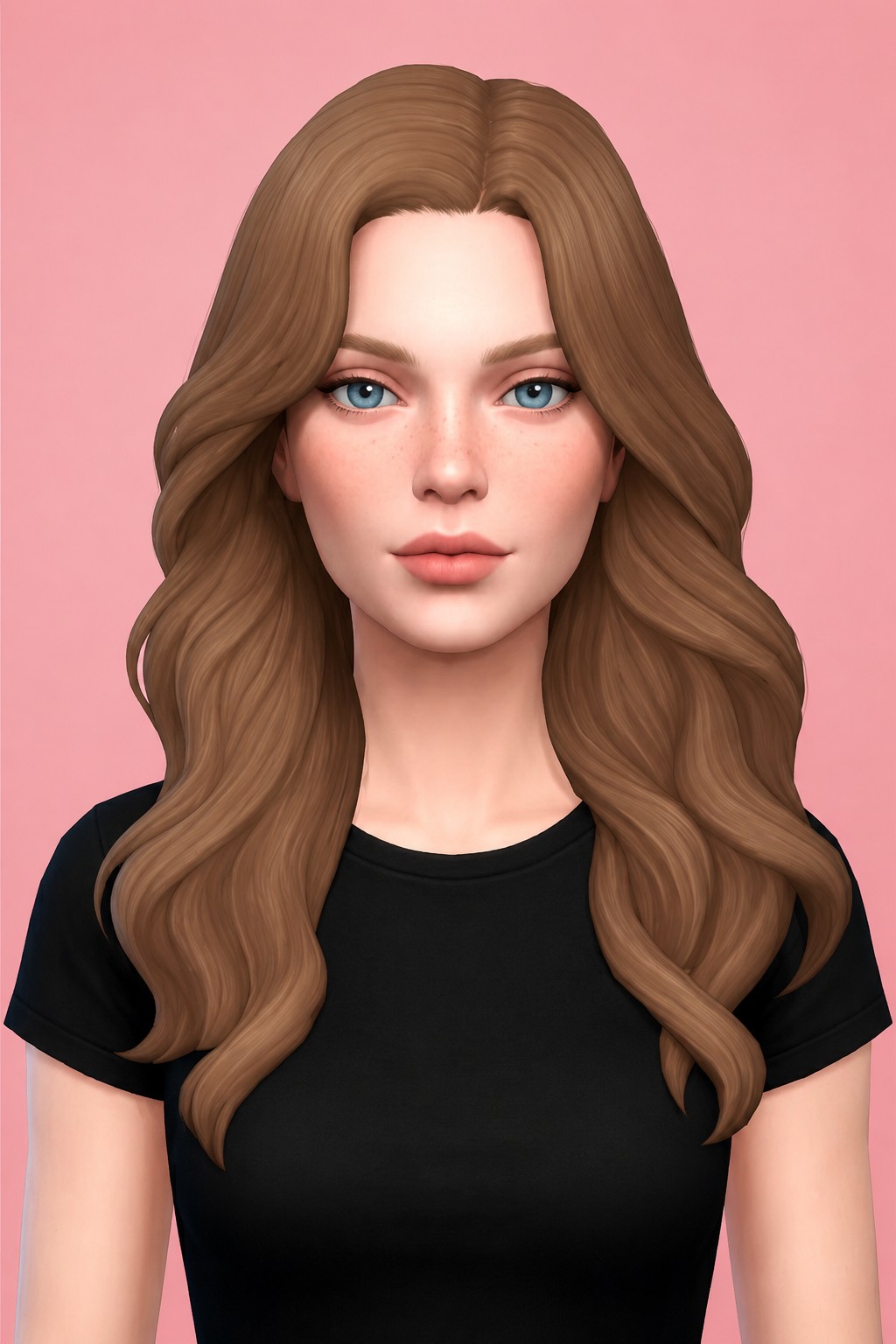 Angèle Hair custom content (CC) for Sims 4 by aharris00britney