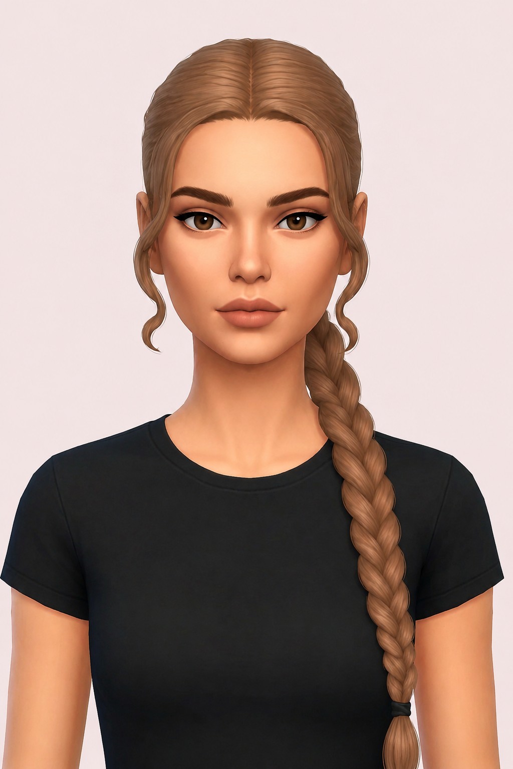 Angelina Hair custom content (CC) for Sims 4 by aharris00britney