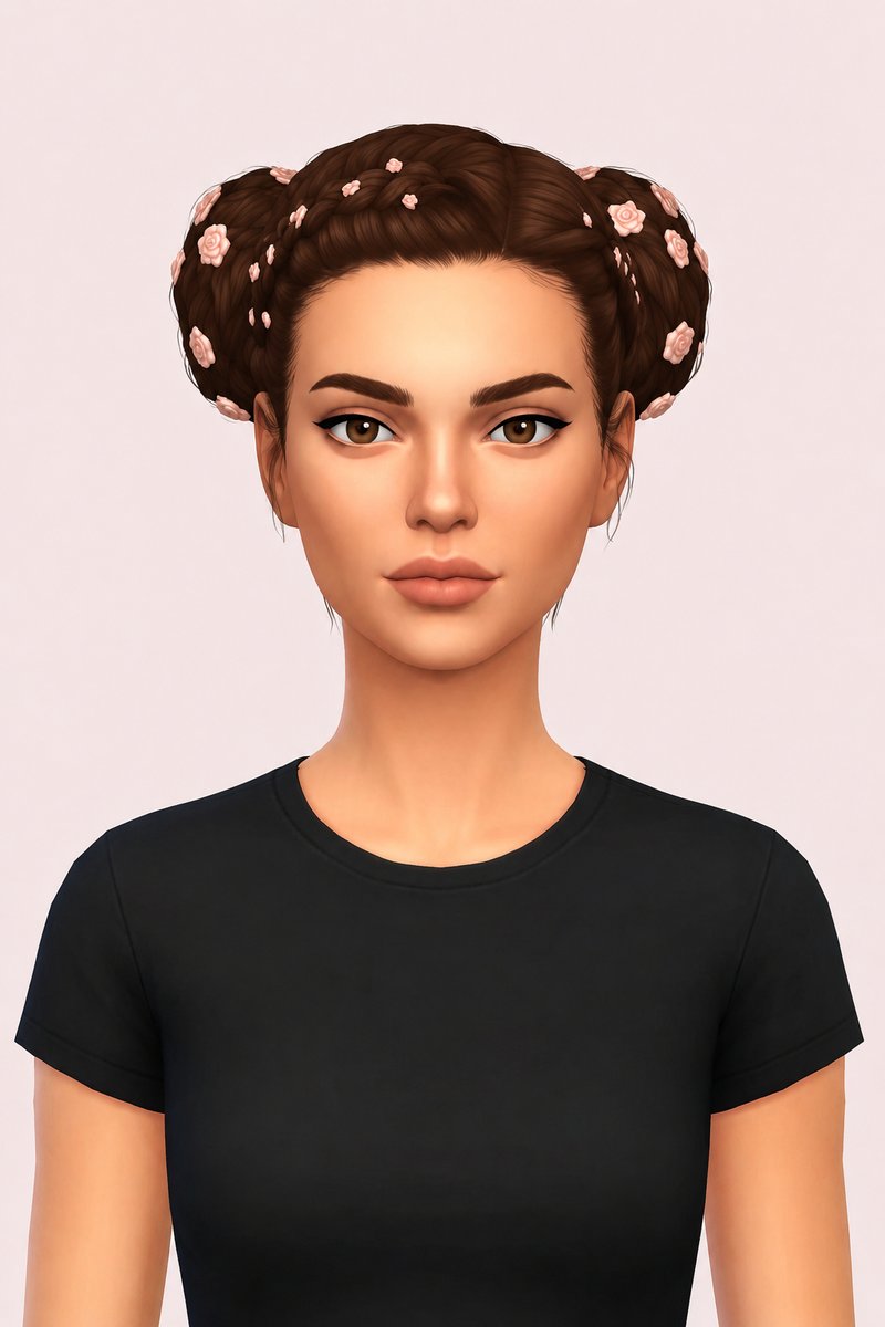 Ava Hair custom content (CC) for Sims 4 by aharris00britney