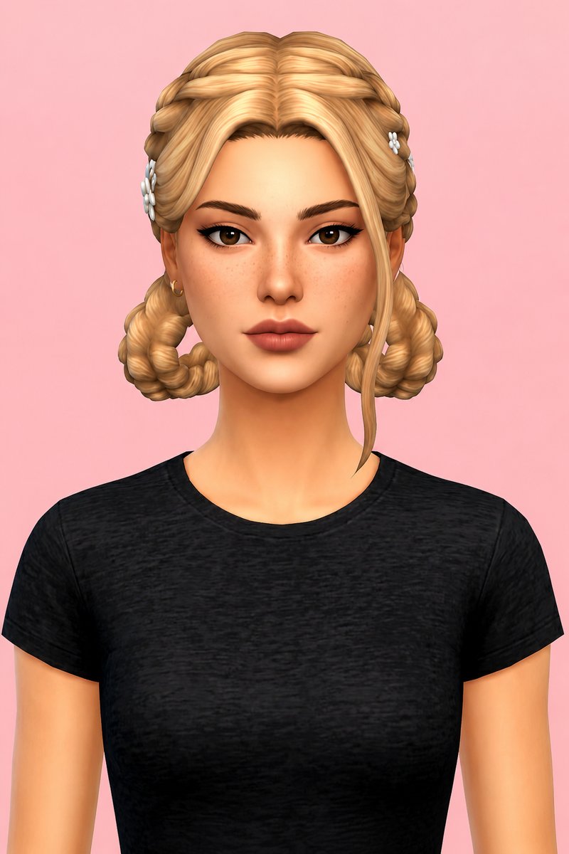 Ayaka Hair custom content (CC) for Sims 4 by aharris00britney
