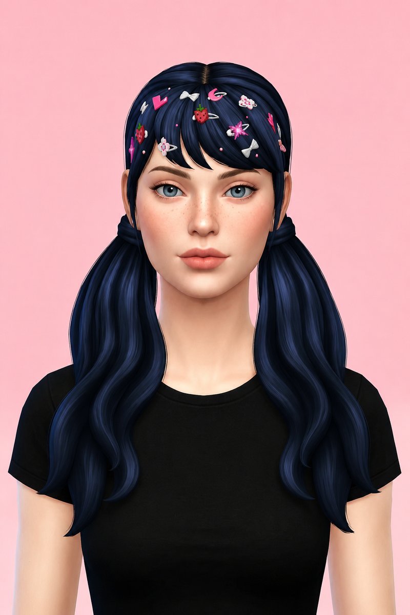 Berry Hair custom content (CC) for Sims 4 by aharris00britney